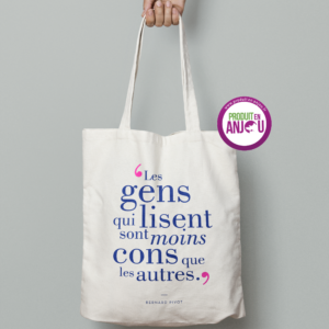 Tote bag citation humour sur la lecture