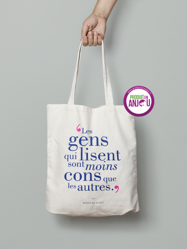 Tote bag citation humour sur la lecture