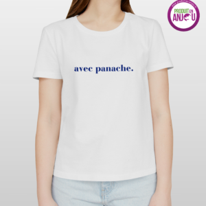 T shirt design blanc pour femme litteraire élégant