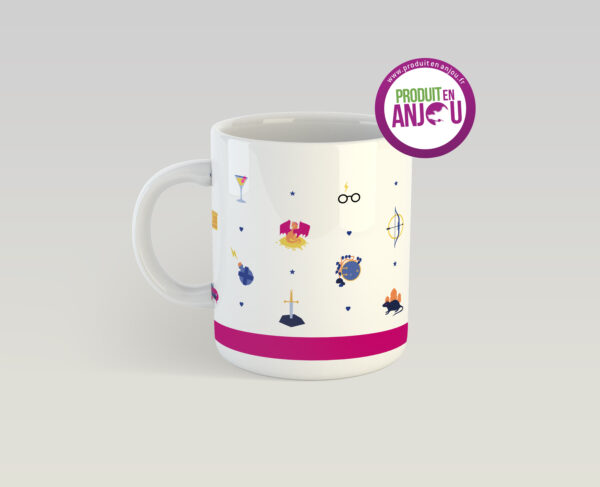 Mug à café avec des illustration d'oeuvres cultes